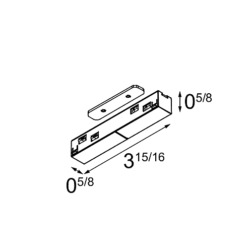 Track 48V Electrical/Mechanical Recessed Connection 180°